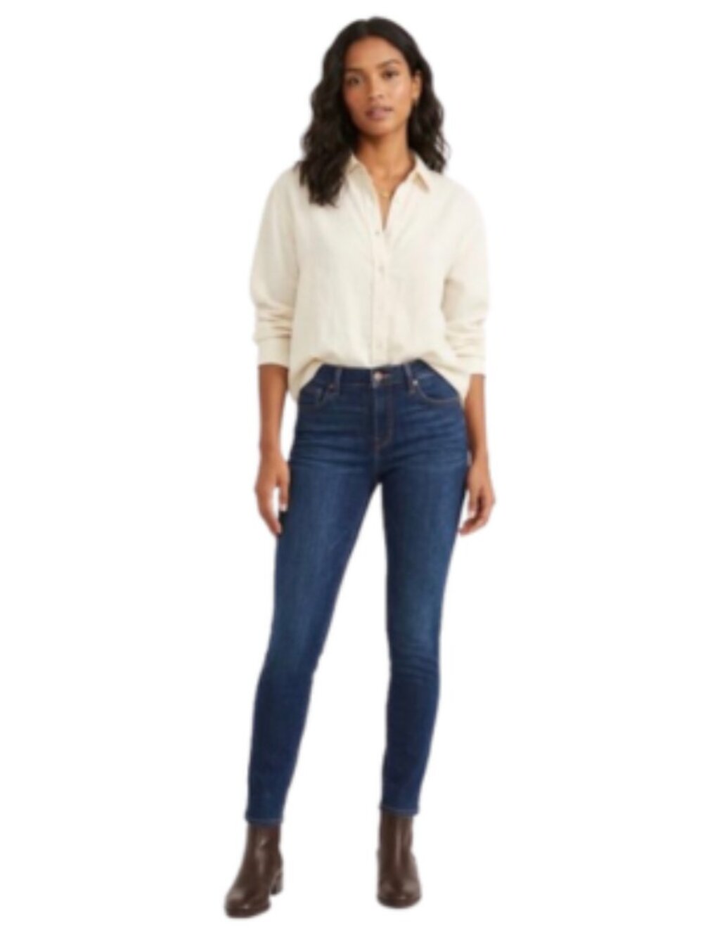 Anthropologie Pilcro STET Jeans Classic Mid-Rise Skinny Dark Wash, size 29, sz 8